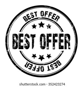 circle grunge stamp "best offer"