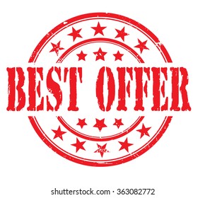 circle grunge stamp "best offer"