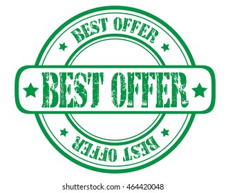 circle grunge stamp "best offer"