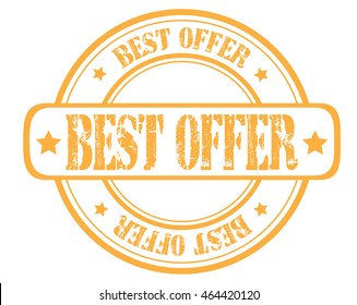 circle grunge stamp "best offer"