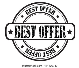 circle grunge stamp "best offer"