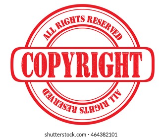 circle grunge stamp "copyright"
