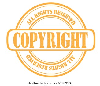 circle grunge stamp "copyright"