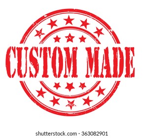 circle grunge stamp "custom made"