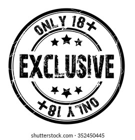circle grunge stamp "exclusive"