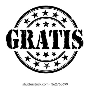 circle grunge stamp "gratis"