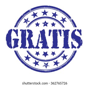 circle grunge stamp "gratis"