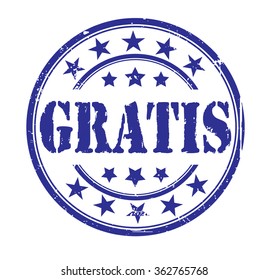 circle grunge stamp "gratis"