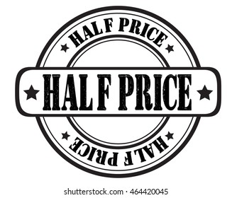 circle grunge stamp "half price"