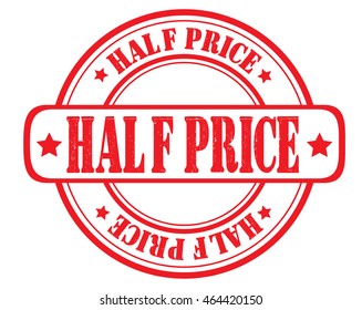circle grunge stamp "half price"