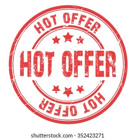 circle grunge stamp "hot offer"