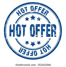 circle grunge stamp "hot offer"