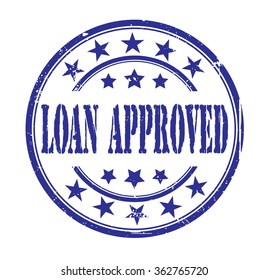 circle grunge stamp "loan approved"