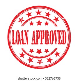 circle grunge stamp "loan approved"