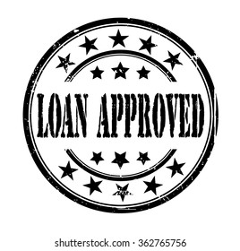 circle grunge stamp "loan approved"