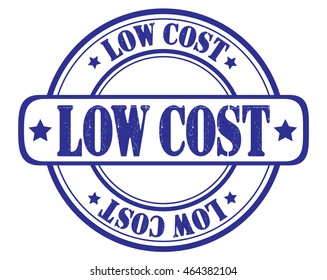 circle grunge stamp "low cost"