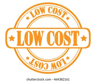 circle grunge stamp "low cost"