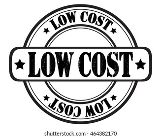 circle grunge stamp "low cost"