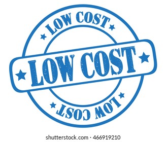 circle grunge stamp "low cost"