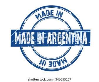 Circle grunge stamp "made in argentina"