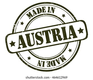 circle grunge stamp "made in Austria"