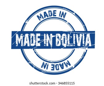Circle grunge stamp "made in bolivia"