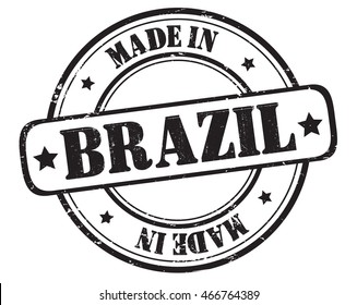 circle grunge stamp "made in Brazil"