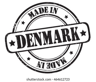 circle grunge stamp "made in Denmark"