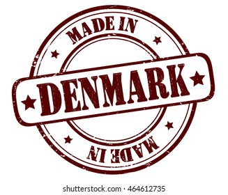 circle grunge stamp "made in Denmark"