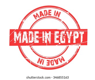 Circle grunge stamp "made in egypt"