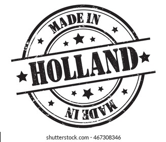 circle grunge stamp "made in Holland"