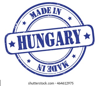 circle grunge stamp "made in Hungary"