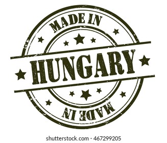 circle grunge stamp "made in Hungary"