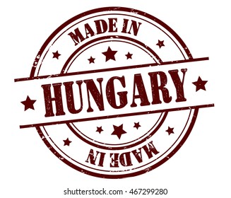 circle grunge stamp "made in Hungary"