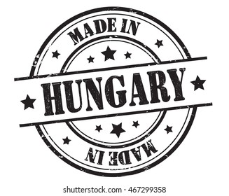 circle grunge stamp "made in Hungary"