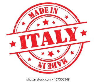 circle grunge stamp "made in Italy"