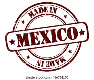 circle grunge stamp "made in Mexico"