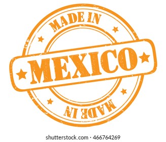 circle grunge stamp "made in Mexico"
