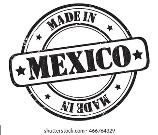circle grunge stamp "made in Mexico"