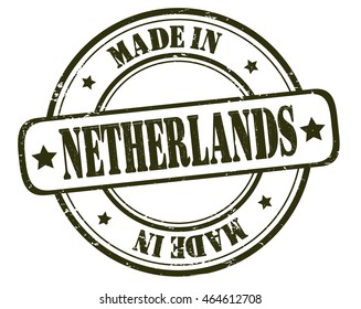 circle grunge stamp "made in Netherlands"