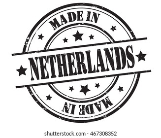 circle grunge stamp "made in Netherlands"