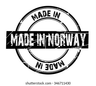 circle grunge stamp "made in norway"