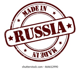circle grunge stamp "made in Russia"