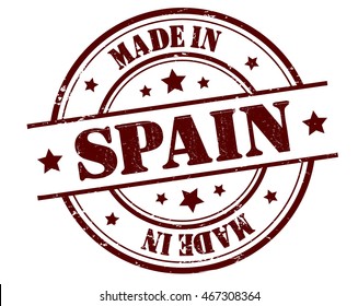 circle grunge stamp "made in Spain"