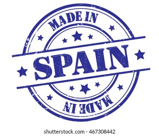 circle grunge stamp "made in Spain"