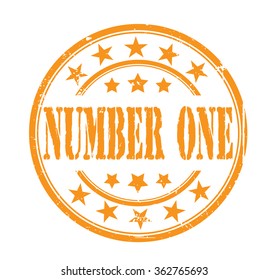 circle grunge stamp "number one"