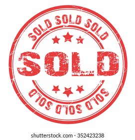 circle grunge stamp "sold"