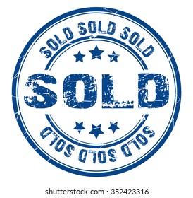circle grunge stamp "sold"