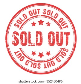 circle grunge stamp "sold out"