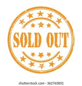 circle grunge stamp "sold out"